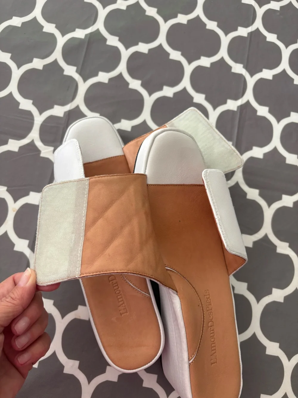 L'Amour Des Pieds Jehanna Quilted Leather Platform wedge  sandals